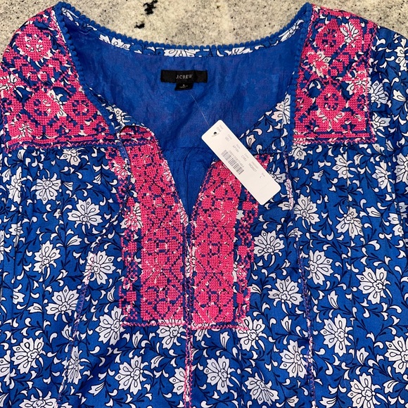 NWT J. Crew Belted Tunic Dress in Night Sky Block Print Size Large - Picture 9 of 10